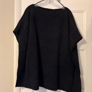 LOFT Navy Women's Poncho Sweater